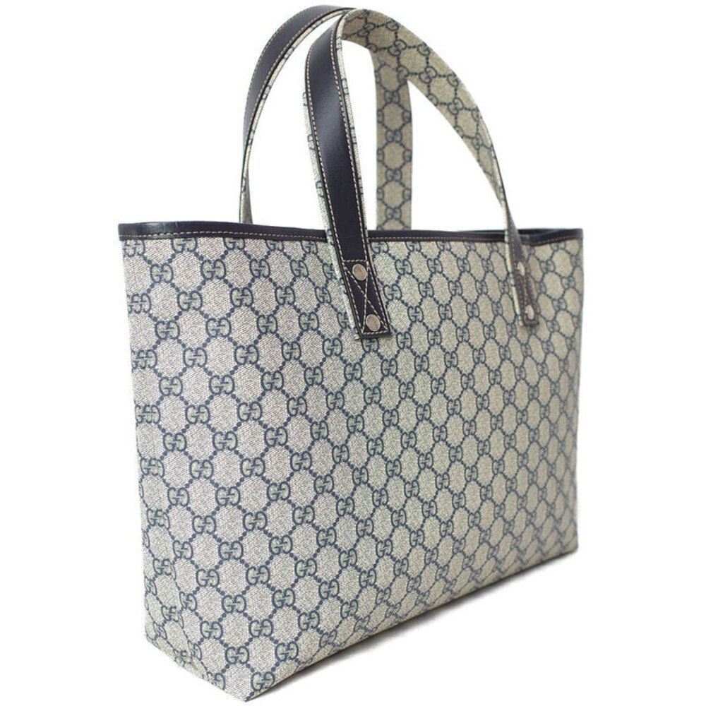 Gucci GG Supreme Tote Bag GG Plus Signature Web Loop Tote Blue - Picture 2 of 5